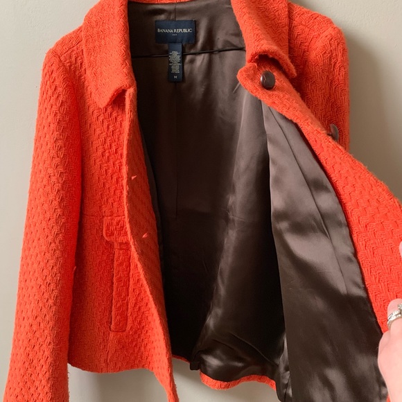 Orange wool/acrylic banana republic jacket - Picture 4 of 5